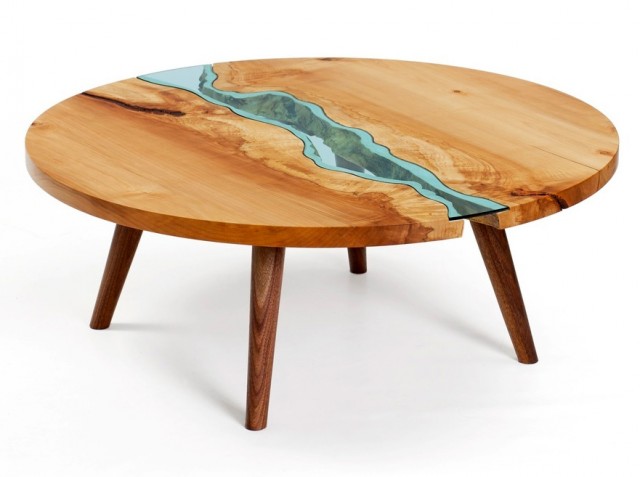 mesa redonda con diseño original